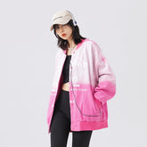 Unisex Jacket Men's and Women's Loose Casual Gradient Baseball Jacket
